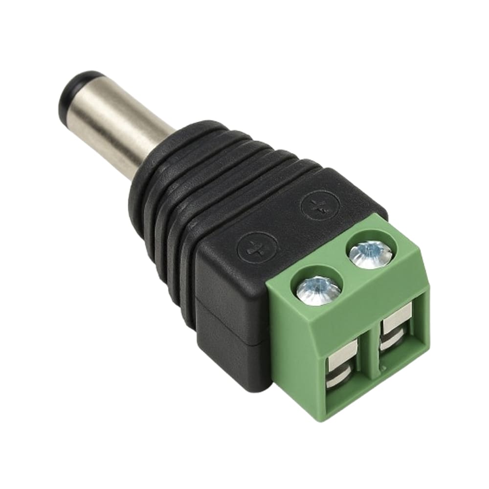 Роз єм DC-M (D 5,5x2,1 мм) з клемами під кабель screw тато