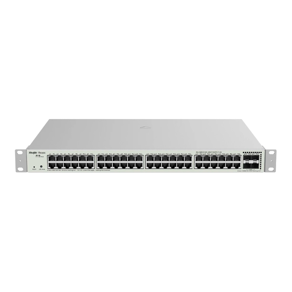 48-портовий керований PoE комутатор Ruijie Reyee RG-NBS3100-48GT4SFP-P-V2