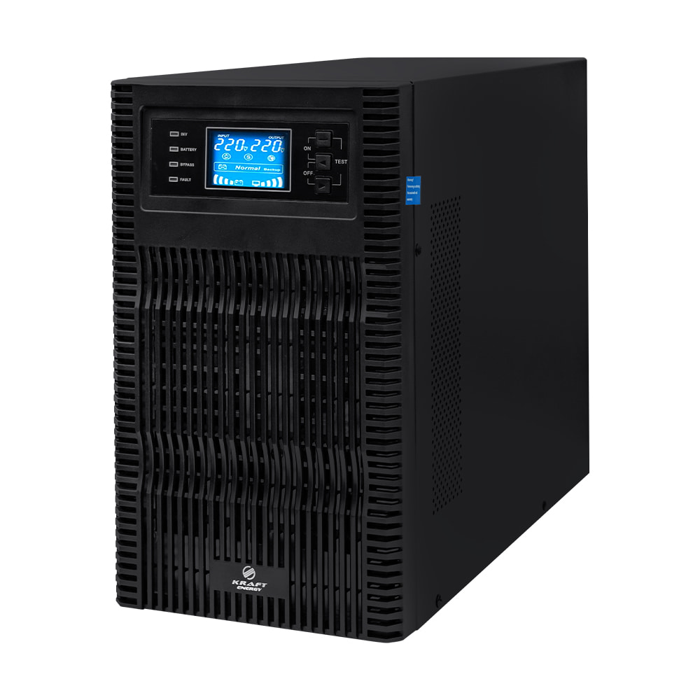 Джерело безперебійного живлення KRF-T1000VA/1KW(LCD) Pro Online UPS Kraft
