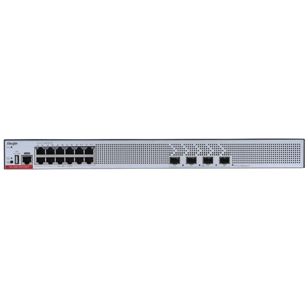 Комутатор 12 портів керований Ruijie RG-CS83-12GT4XS-P L3 POE