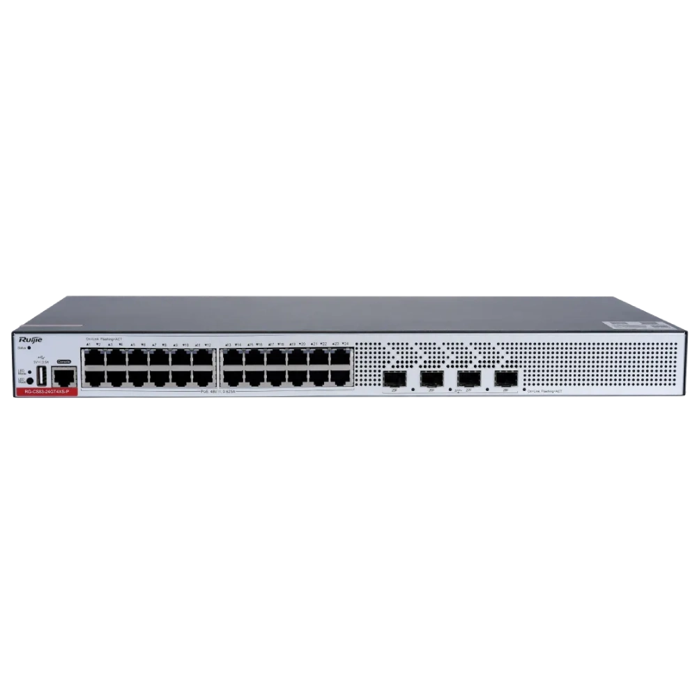Комутатор 24 порти керований Ruijie RG-CS83-24GT4XS-P L3 POE