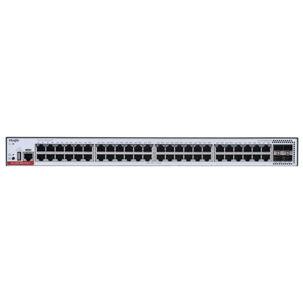 Комутатор 48 портів керований Ruijie RG-CS83-48GT4XS-P L3 POE