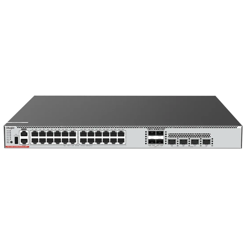Комутатор 24 порти керований Ruijie RG-CS86-24XMG4XS4VS-UPD POE Full 1GE/2.5GE/5GE/10GE