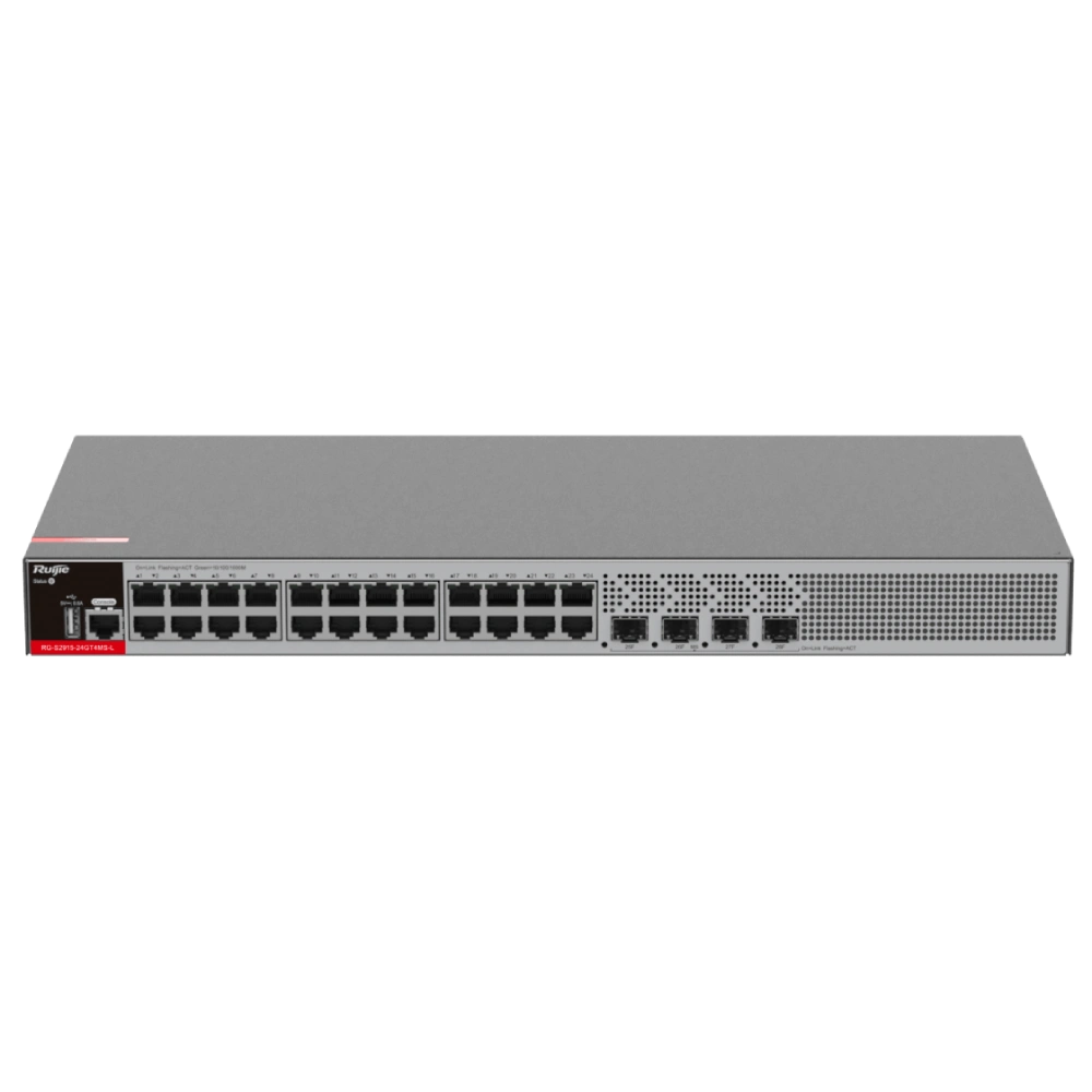 Комутатор 28 портів керований Ruijie RG-S2915-24GT4MS-L Layer 2+