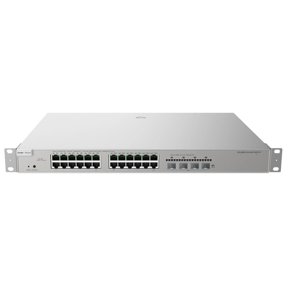 Комутатор 24 порти керований Ruijie Reyee RG-NBS5100-24GT4SFP-P POE L3