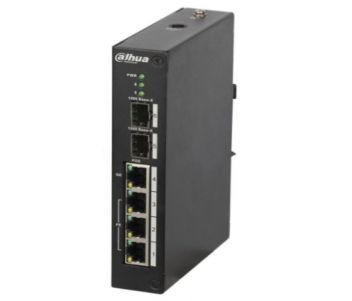 Комутатор 4 порти керований Dahua DH-PFS4206-4P-120 POE