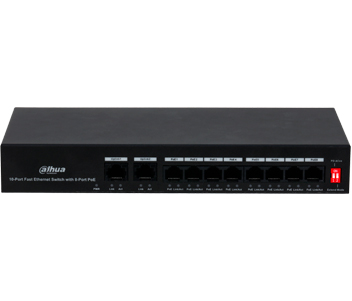 Комутатор 8 портів некерований Dahua DH-PFS3010-8ET-65 РоЕ