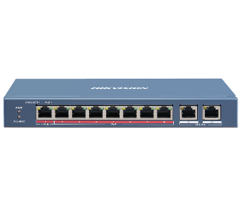 Комутатор 8 портів некерований Hikvision DS-3E0310HP-E POE