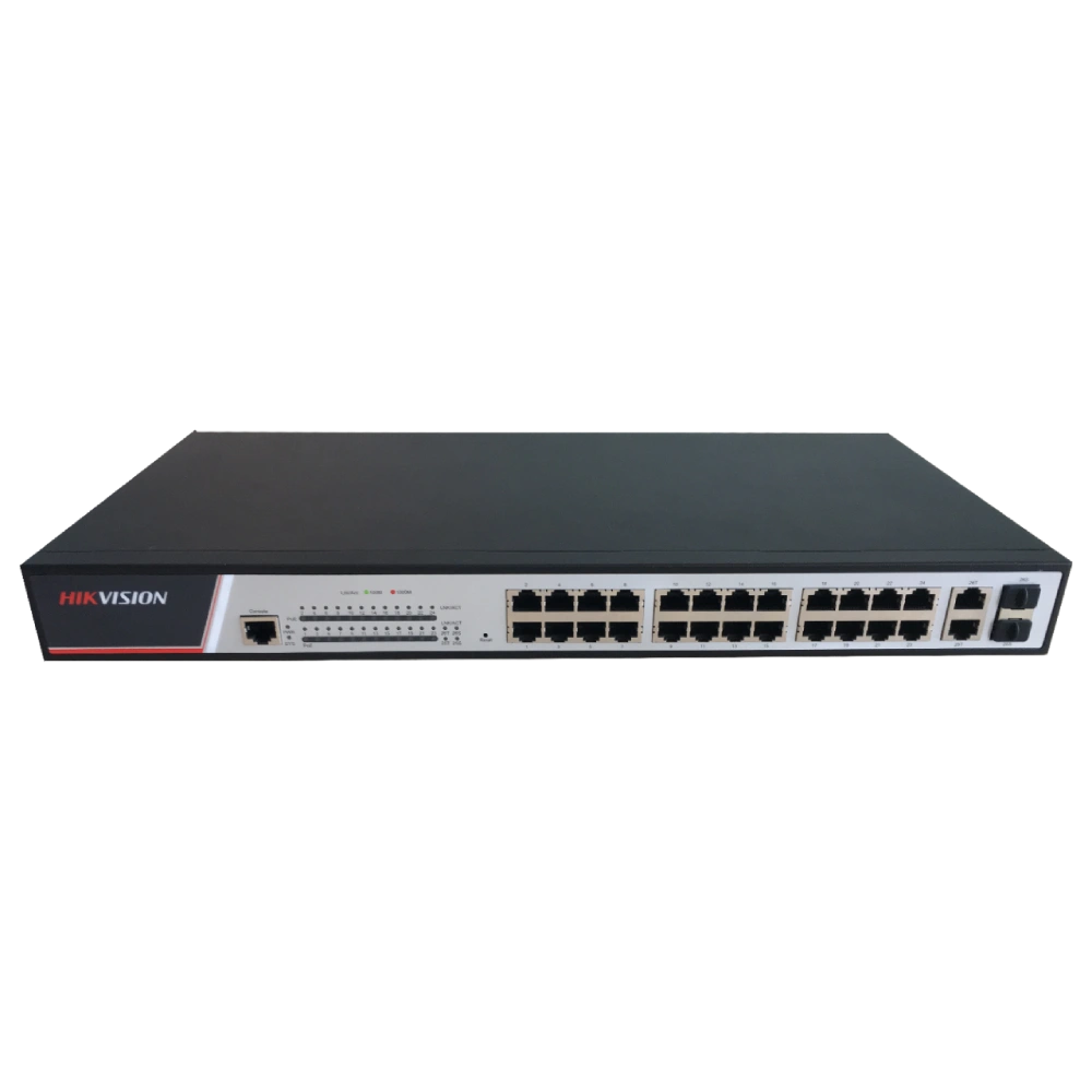 Комутатор 24 порти керований Hikvision DS-3E2326P PoE