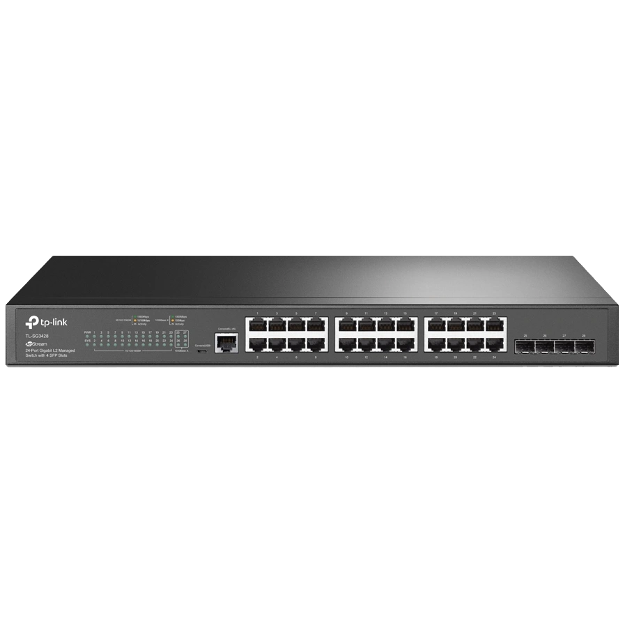 Комутатор 24 порти керований TP-Link TL-SG3428X-UPS