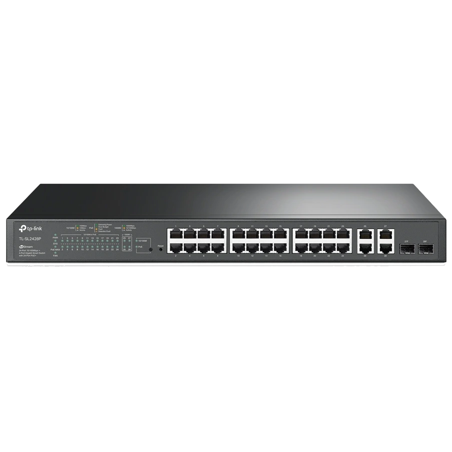 Комутатор 24 порти керований TP-Link TL-SL2428P PoE+